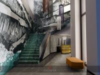 NYX Hotel Warsaw - Rendering Treppenaufgang